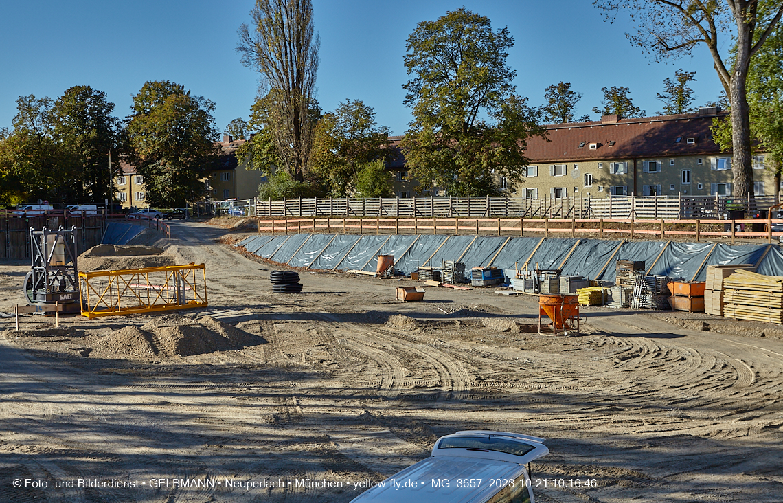 21.10.2023 - Baustelle Maikäfersiedlung in Berg am Laim und Neuperlach