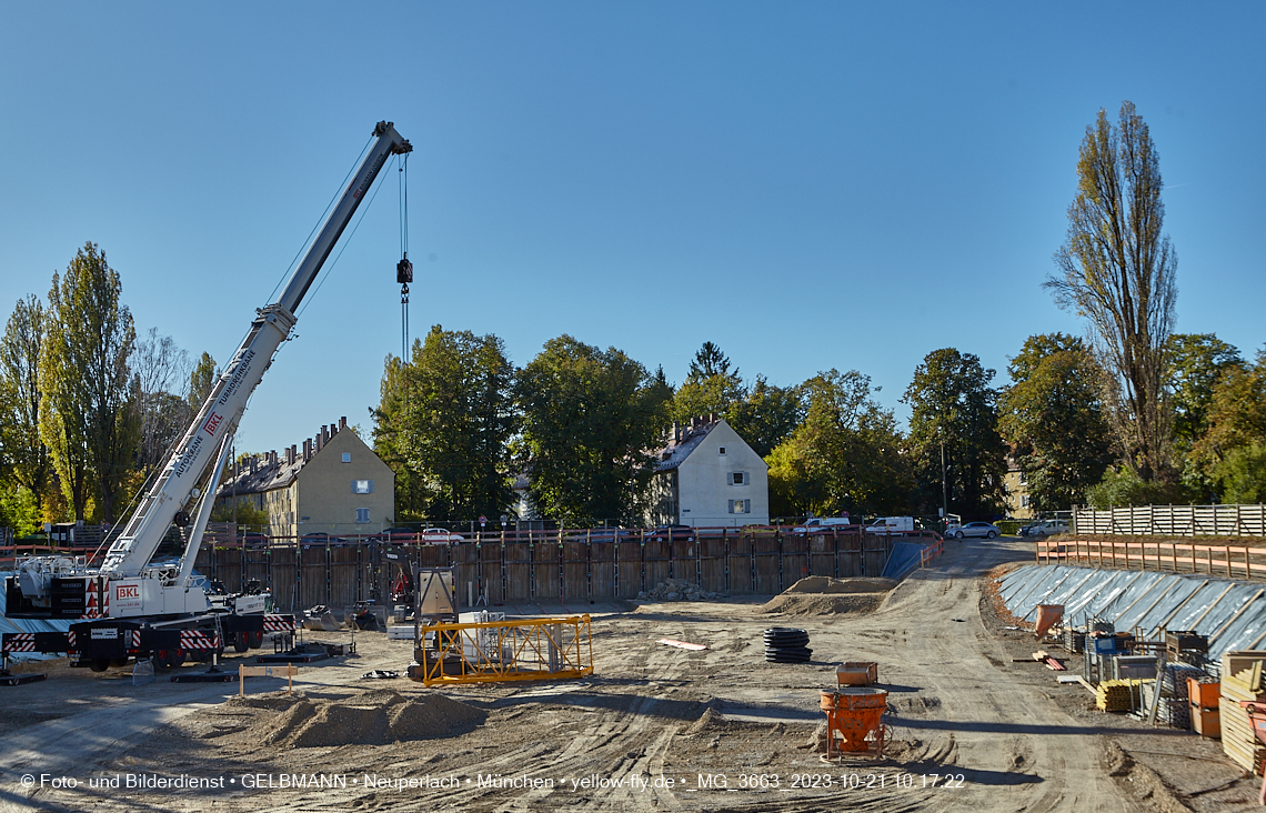 21.10.2023 - Baustelle Maikäfersiedlung in Berg am Laim und Neuperlach