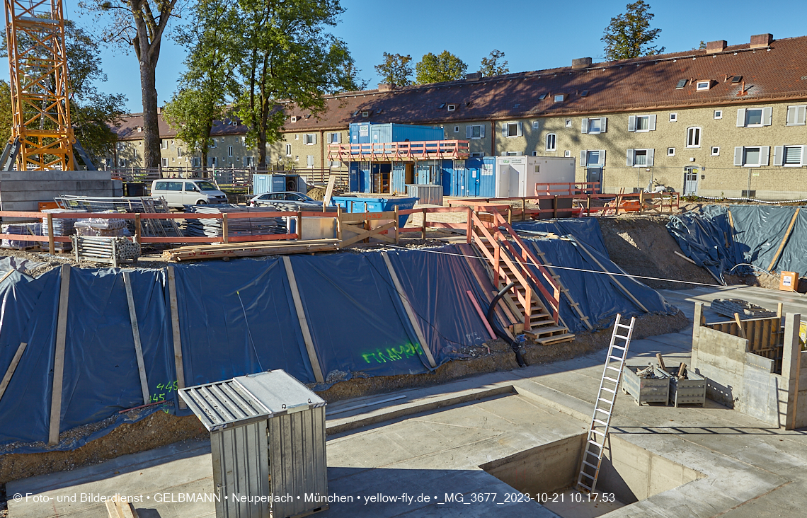 21.10.2023 - Baustelle Maikäfersiedlung in Berg am Laim und Neuperlach