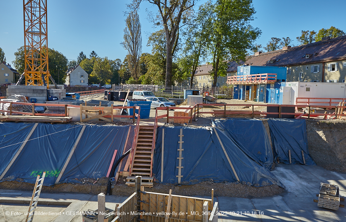 21.10.2023 - Baustelle Maikäfersiedlung in Berg am Laim und Neuperlach