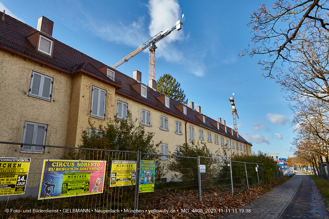 11.11.2023 - Baustelle Maikäfersiedlung in Berg am Laim und Neuperlach