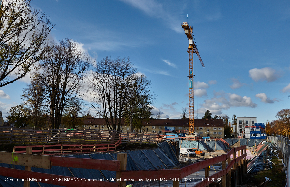 11.11.2023 - Baustelle Maikäfersiedlung in Berg am Laim und Neuperlach