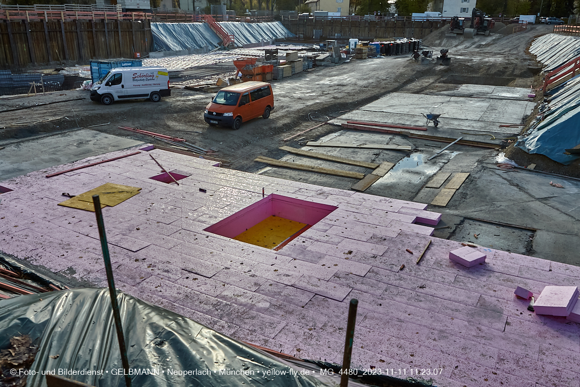 11.11.2023 - Baustelle Maikäfersiedlung in Berg am Laim und Neuperlach