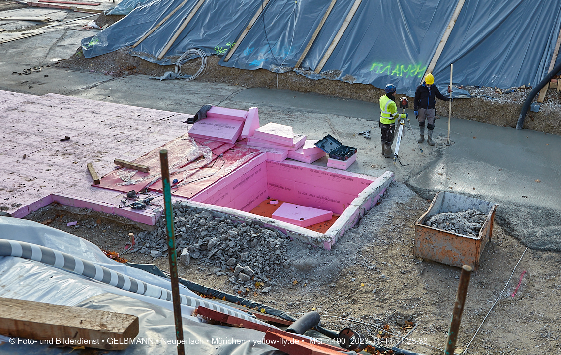 11.11.2023 - Baustelle Maikäfersiedlung in Berg am Laim und Neuperlach