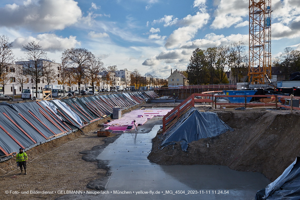 11.11.2023 - Baustelle Maikäfersiedlung in Berg am Laim und Neuperlach