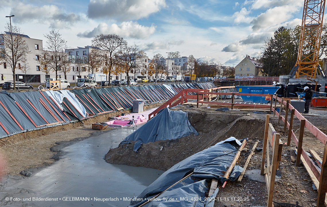 11.11.2023 - Baustelle Maikäfersiedlung in Berg am Laim und Neuperlach