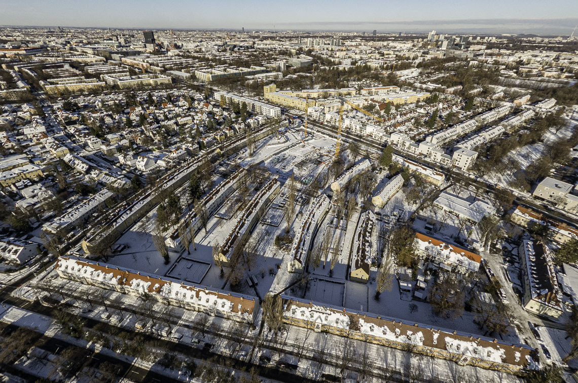 06.12.2021 - Baustelle Maikäfersiedlung in Berg-am-Laim und Neuperlach
