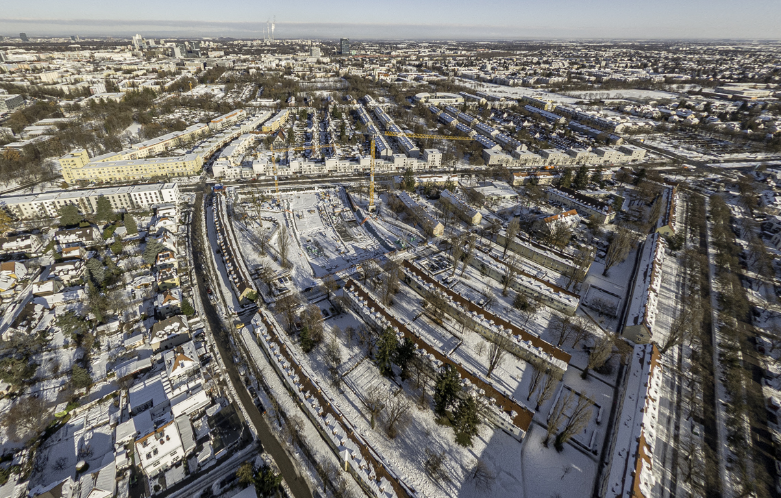 06.12.2021 - Baustelle Maikäfersiedlung in Berg-am-Laim und Neuperlach