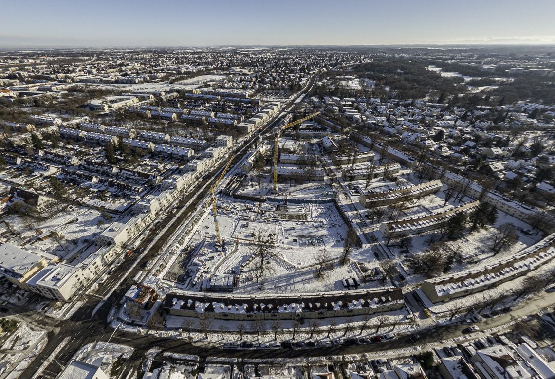 06.12.2021 - Baustelle Maikäfersiedlung in Berg-am-Laim und Neuperlach