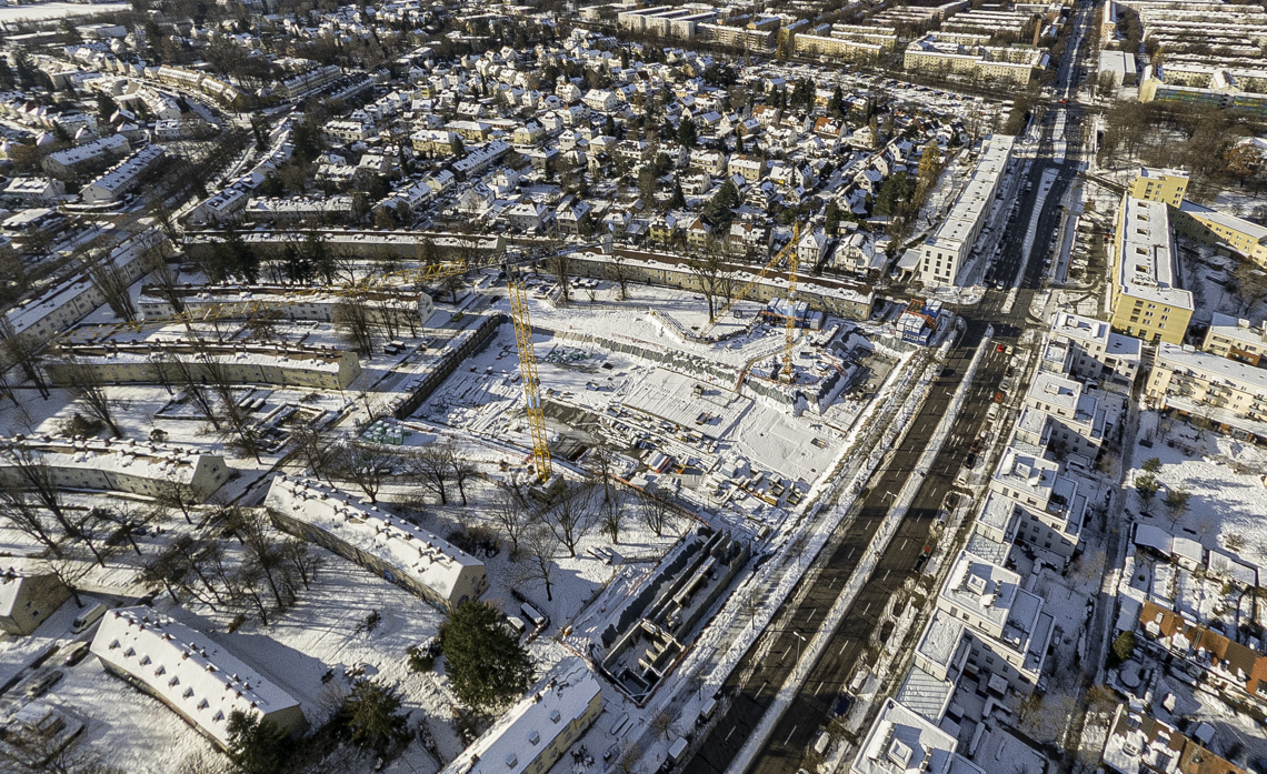 06.12.2021 - Baustelle Maikäfersiedlung in Berg-am-Laim und Neuperlach