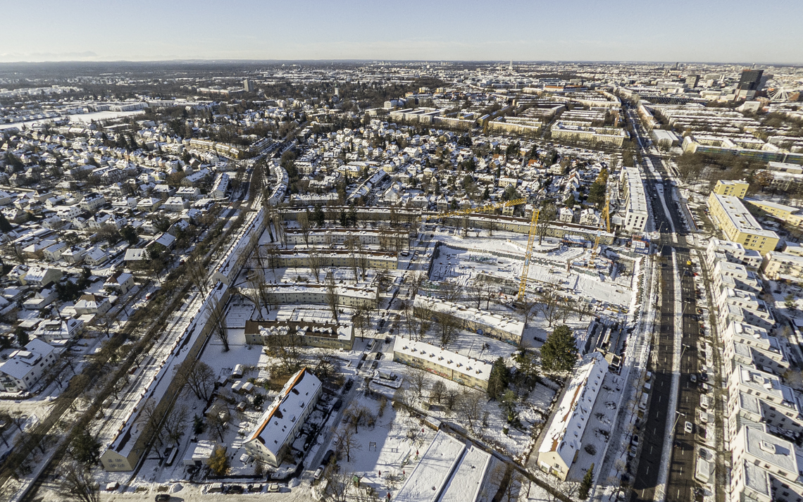 06.12.2021 - Baustelle Maikäfersiedlung in Berg-am-Laim und Neuperlach