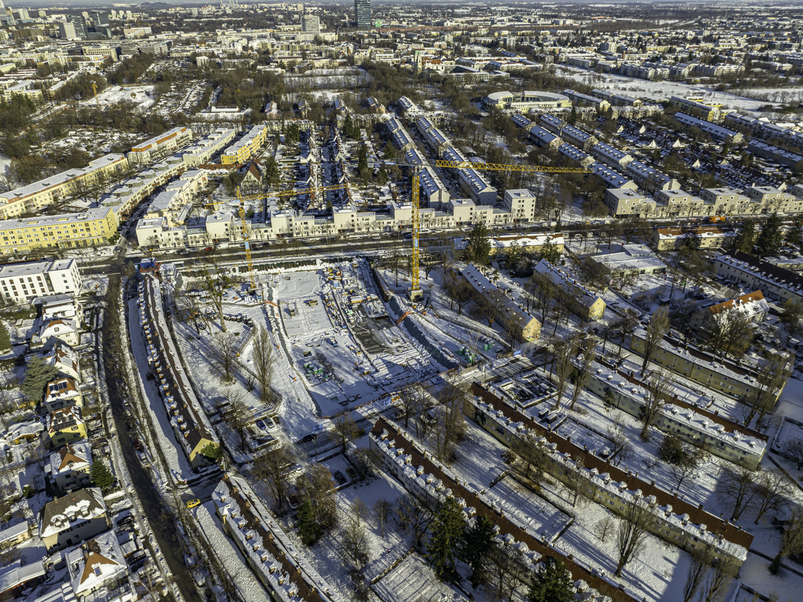 07.12.2021 - Baustelle Maikäfersiedlung in Berg-am-Laim und Neuperlach