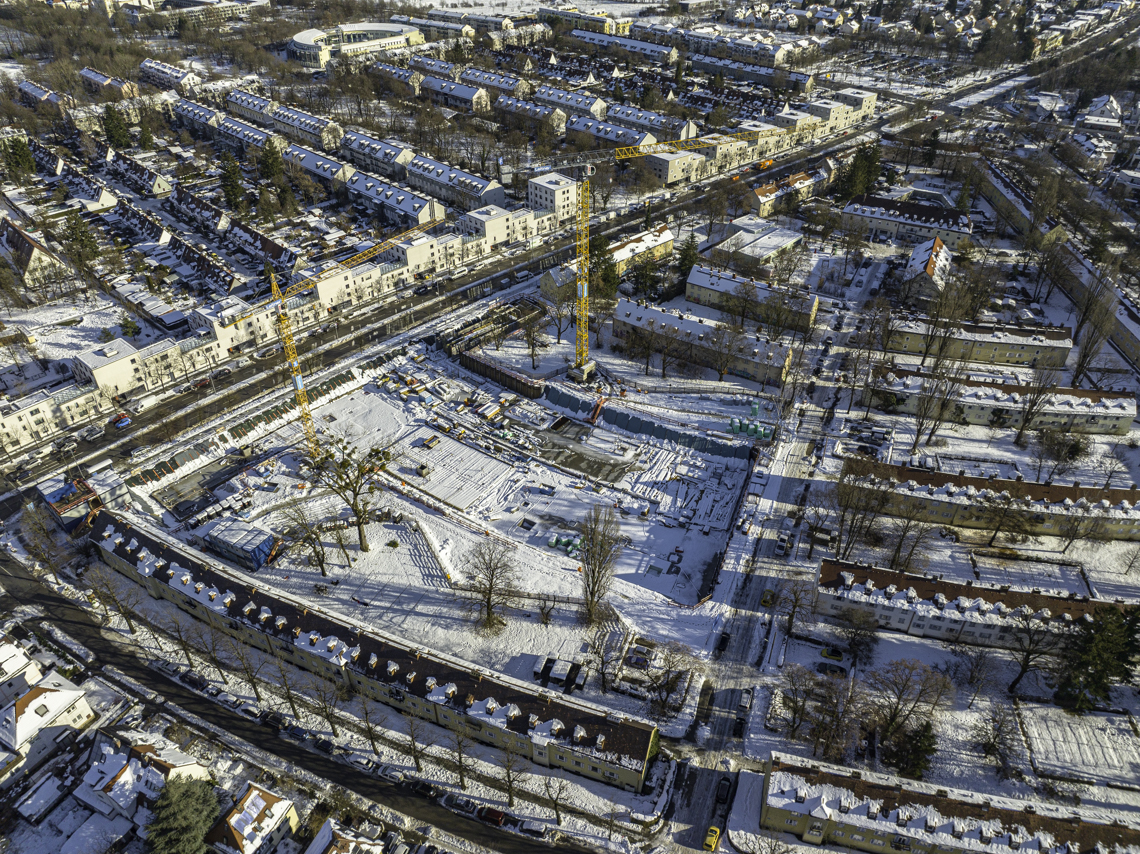07.12.2021 - Baustelle Maikäfersiedlung in Berg-am-Laim und Neuperlach