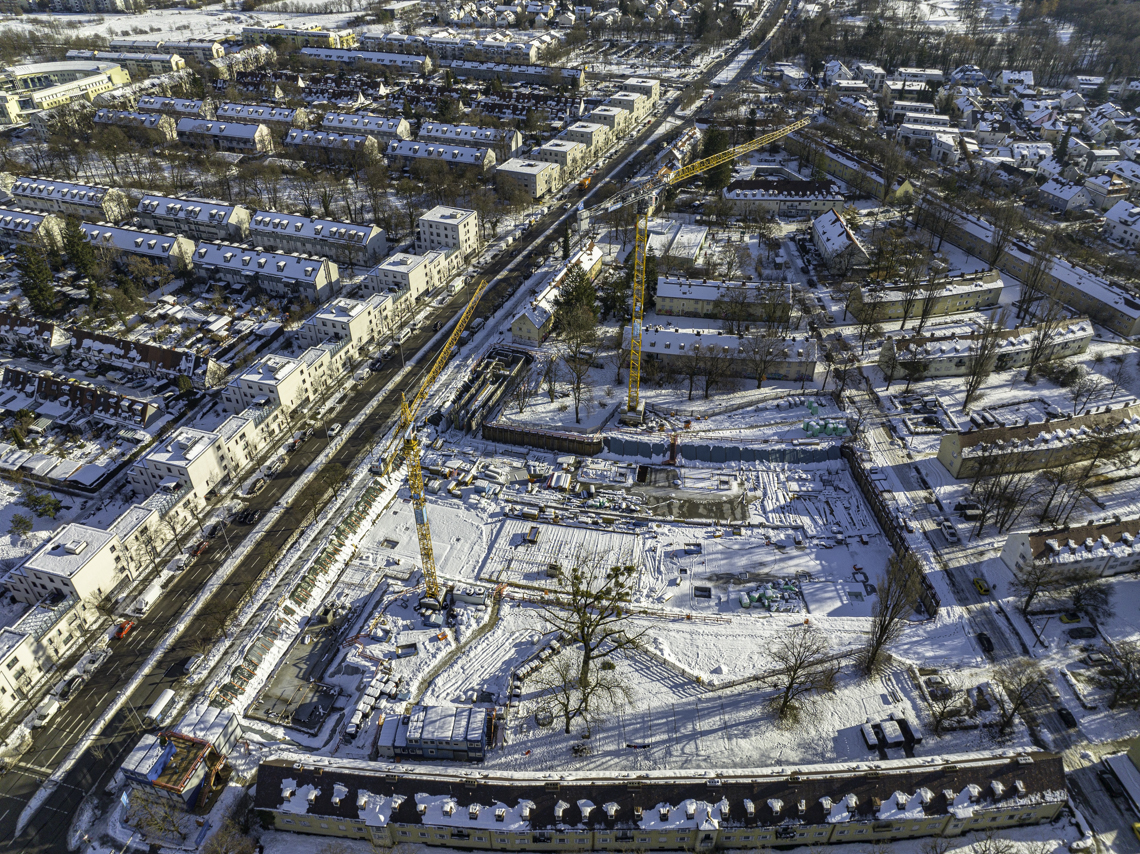 07.12.2021 - Baustelle Maikäfersiedlung in Berg-am-Laim und Neuperlach