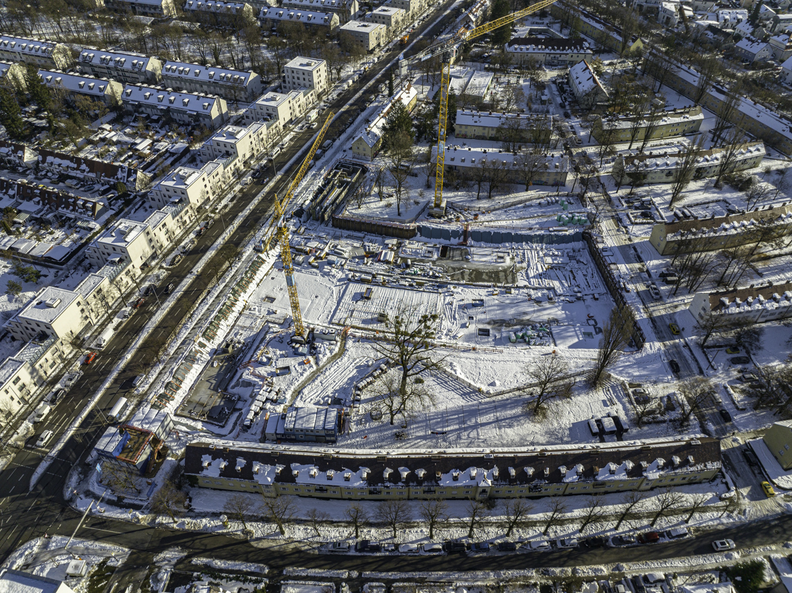 07.12.2021 - Baustelle Maikäfersiedlung in Berg-am-Laim und Neuperlach