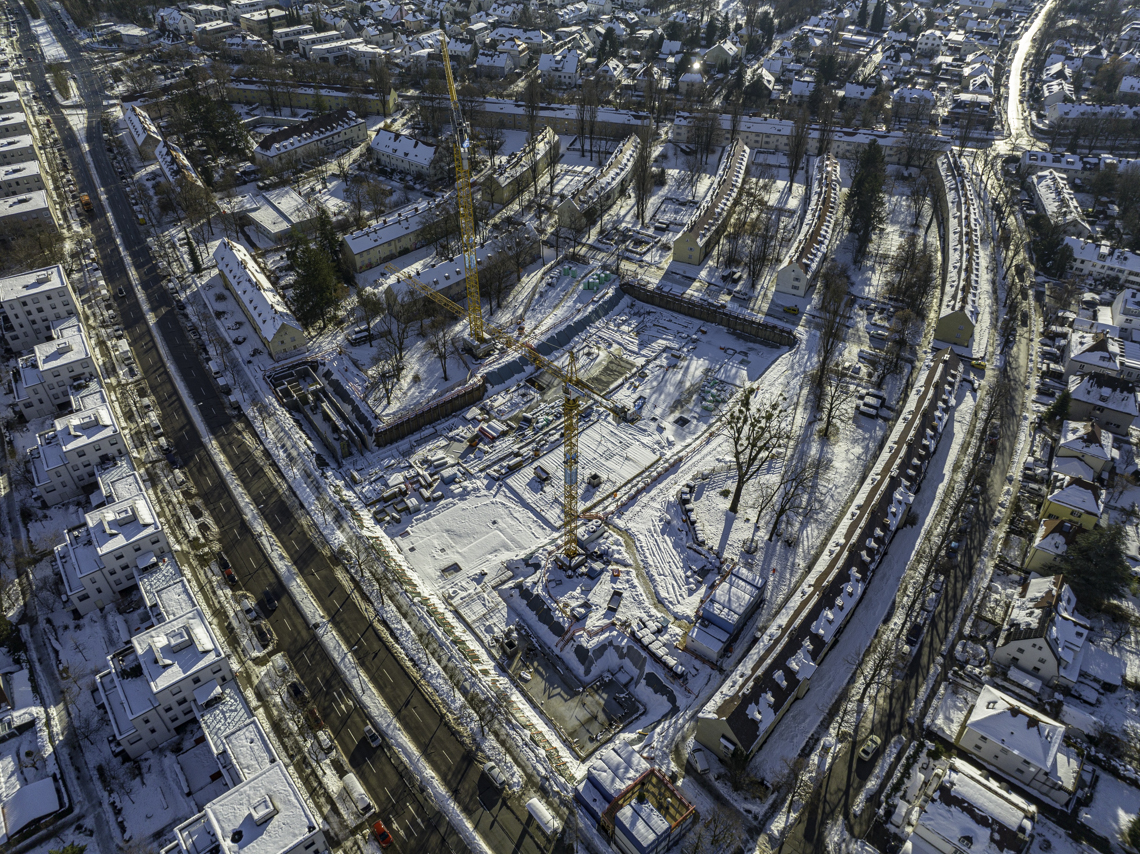 07.12.2021 - Baustelle Maikäfersiedlung in Berg-am-Laim und Neuperlach