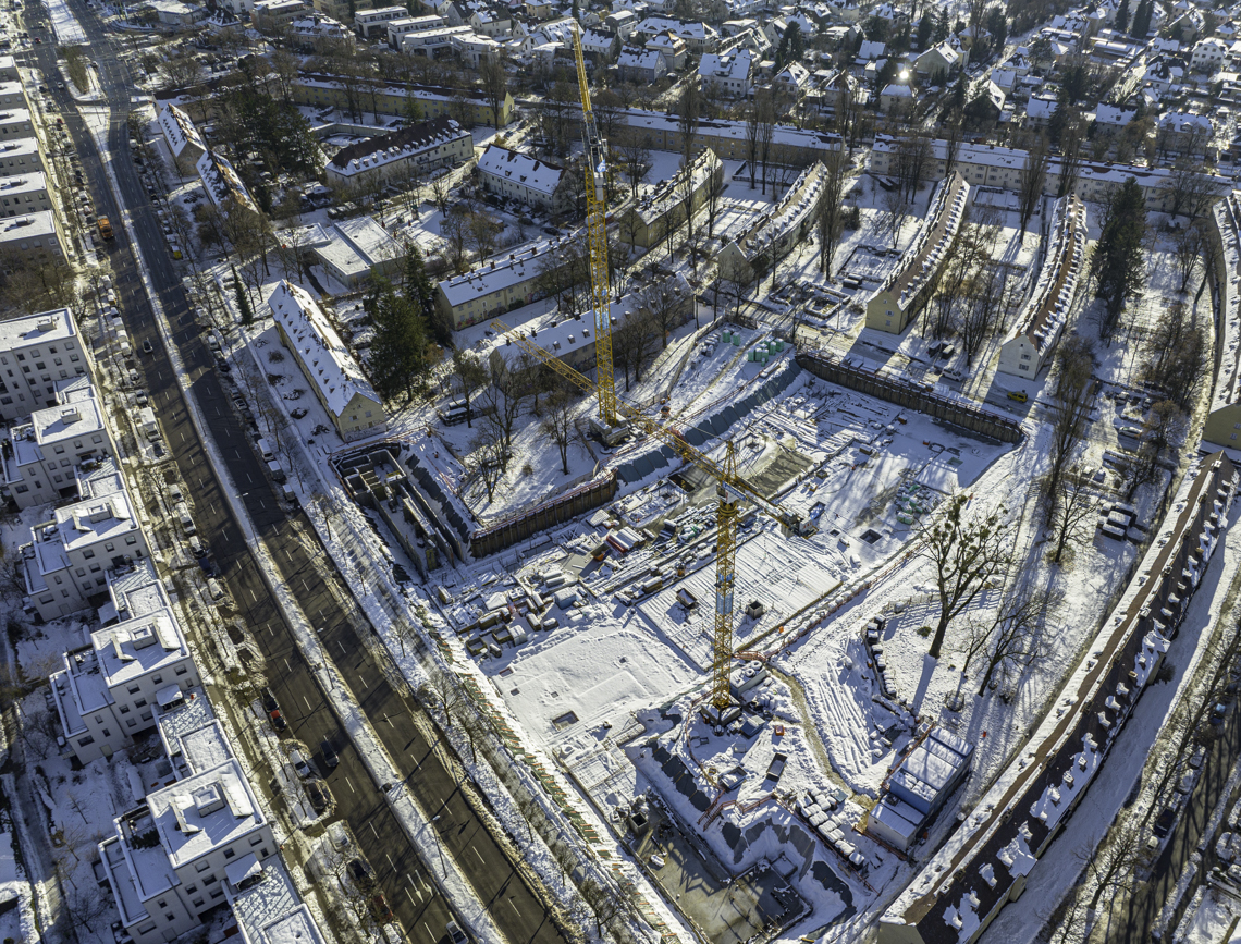 07.12.2021 - Baustelle Maikäfersiedlung in Berg-am-Laim und Neuperlach