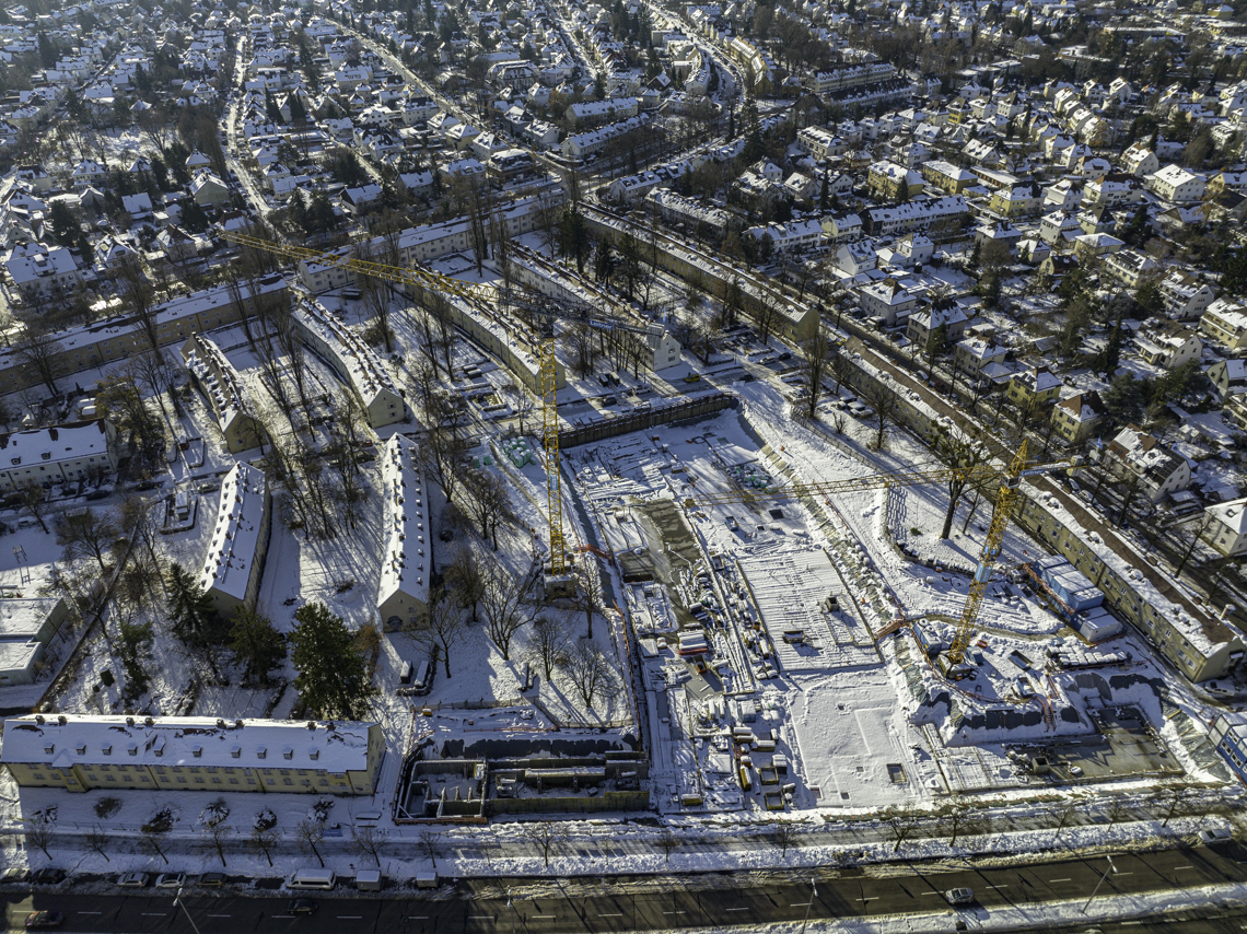 07.12.2021 - Baustelle Maikäfersiedlung in Berg-am-Laim und Neuperlach