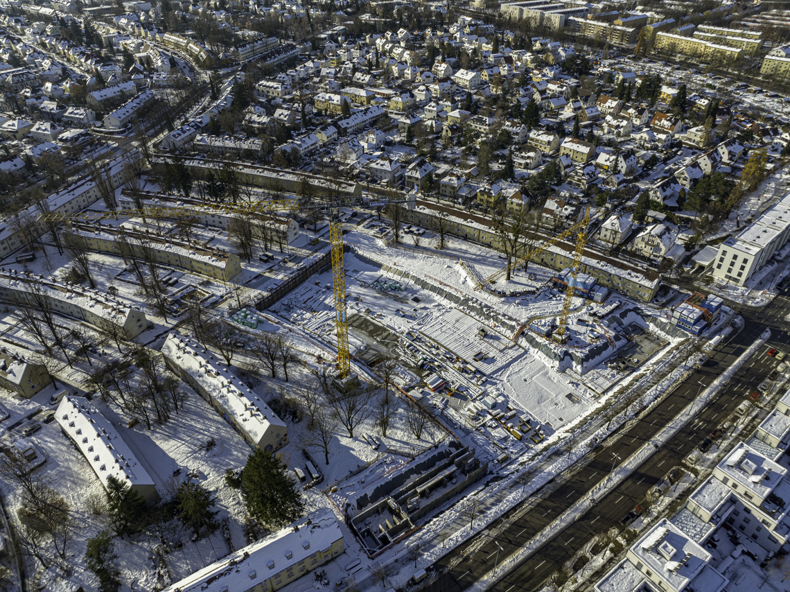 07.12.2021 - Baustelle Maikäfersiedlung in Berg-am-Laim und Neuperlach