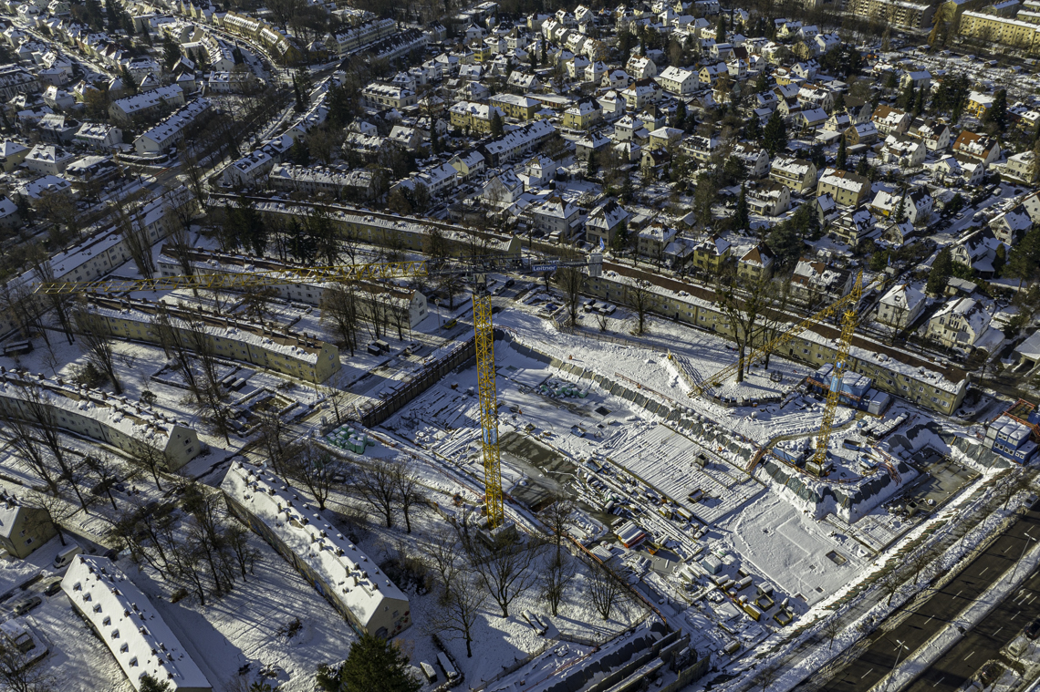 07.12.2021 - Baustelle Maikäfersiedlung in Berg-am-Laim und Neuperlach