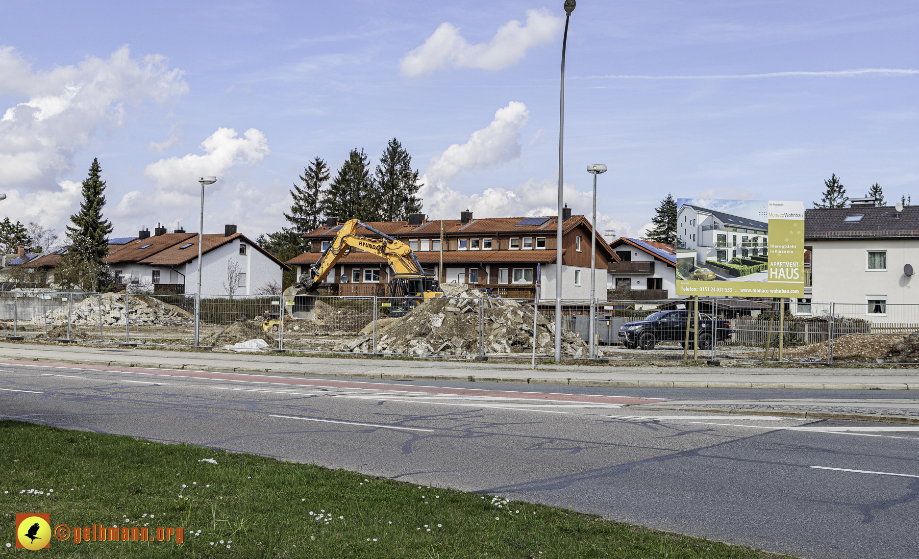 19.03.2024 - Baustelle MONACO an der Heinrich-Wieland/Ecke Corinthstrasse in Neuperlach