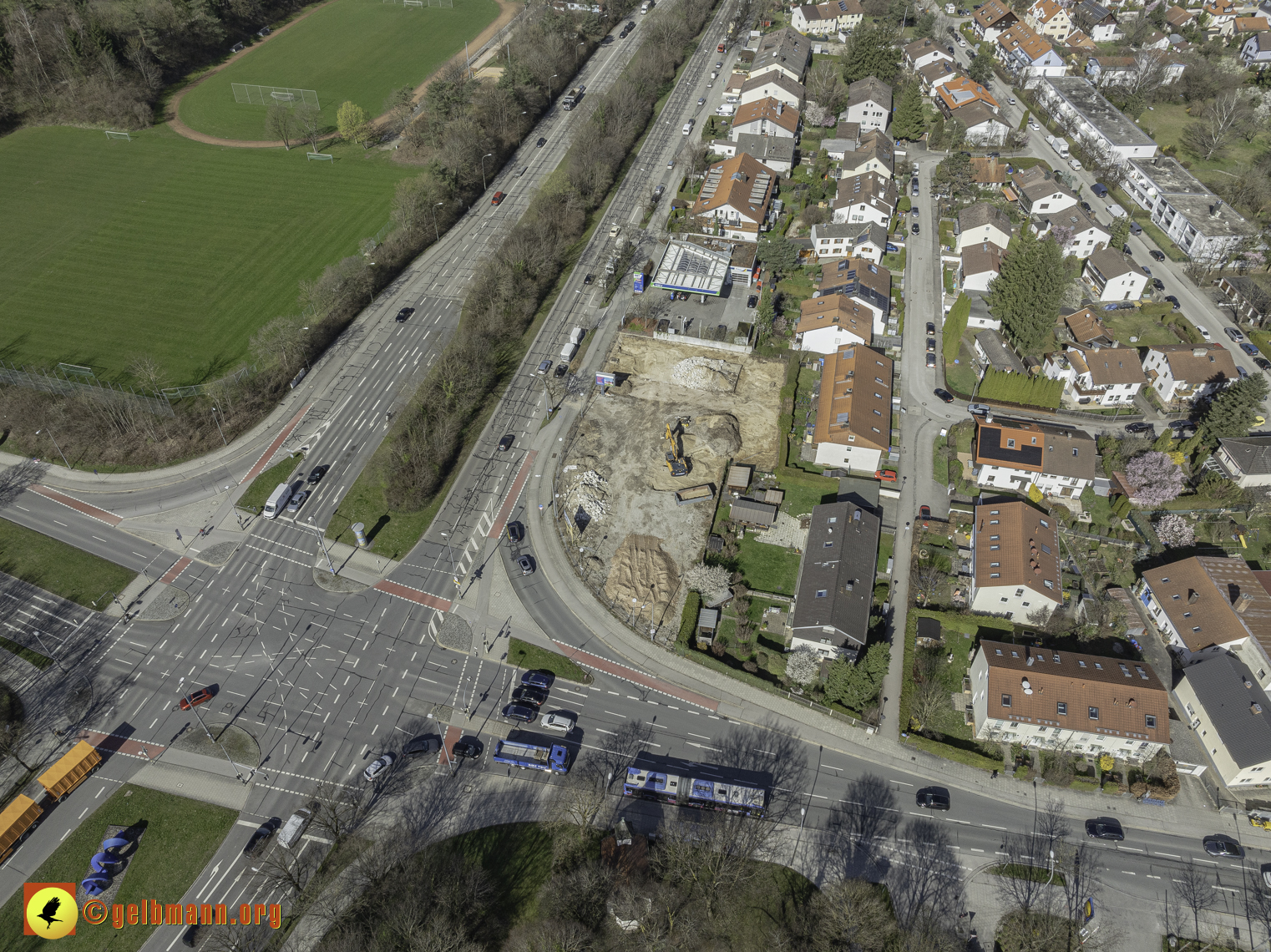 20.03.2024 - Luftbilder der Baustelle MONACO an der Heinrich-Wieland/Ecke Corinthstrasse in Neuperlach