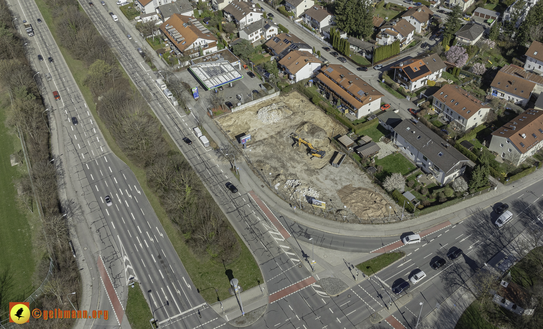 20.03.2024 - Luftbilder der Baustelle MONACO an der Heinrich-Wieland/Ecke Corinthstrasse in Neuperlach