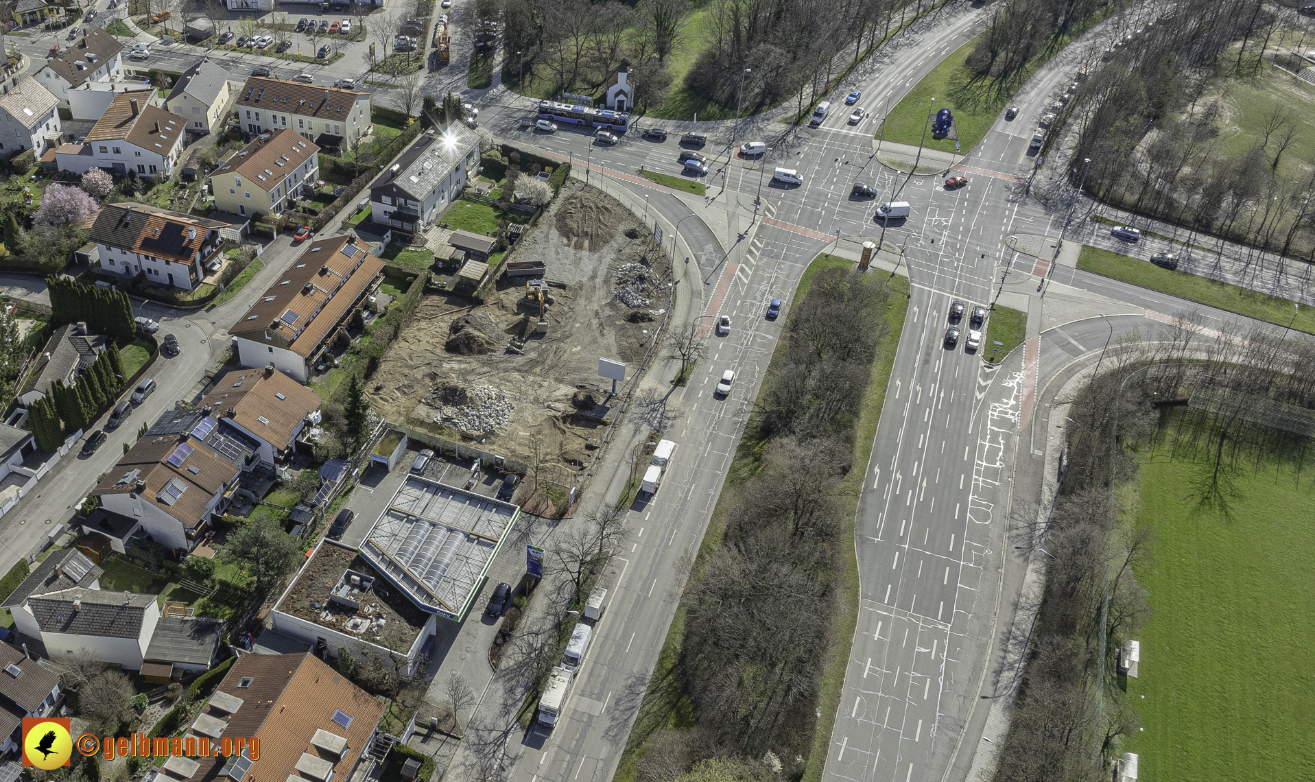 20.03.2024 - Luftbilder der Baustelle MONACO an der Heinrich-Wieland/Ecke Corinthstrasse in Neuperlach