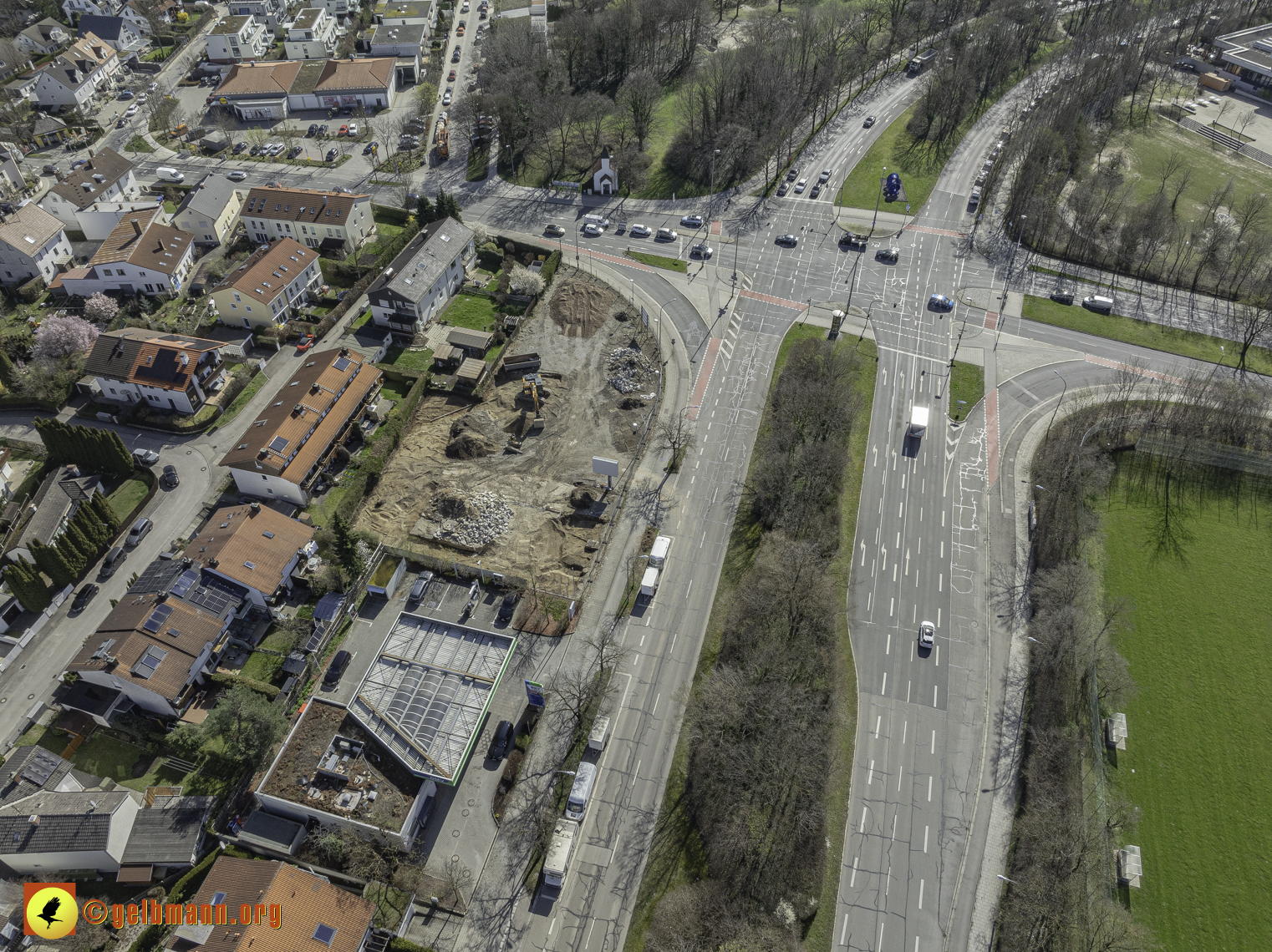 20.03.2024 - Luftbilder der Baustelle MONACO an der Heinrich-Wieland/Ecke Corinthstrasse in Neuperlach