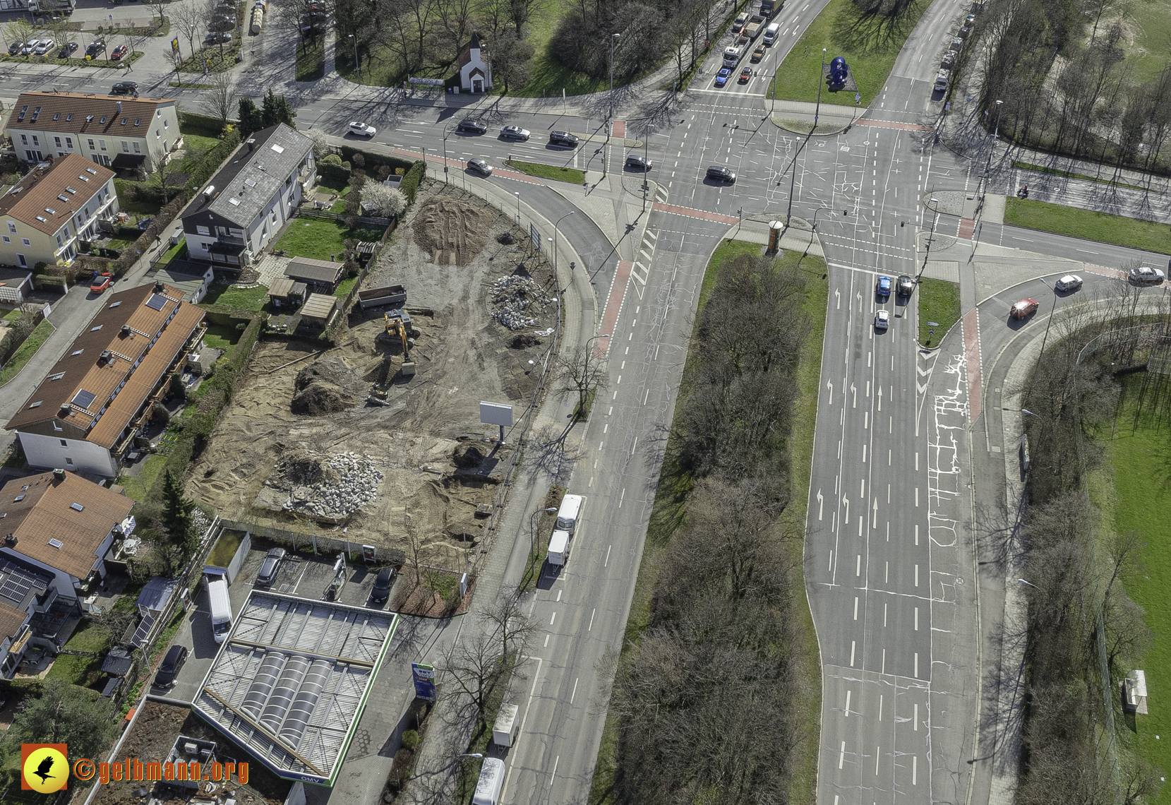 20.03.2024 - Luftbilder der Baustelle MONACO an der Heinrich-Wieland/Ecke Corinthstrasse in Neuperlach