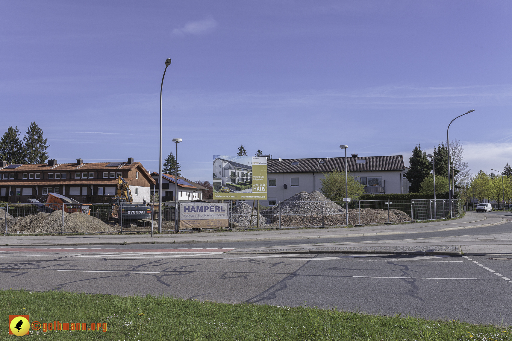 04.04.2024 - Bilder der Baustelle MONACO an der Heinrich-Wieland/Ecke Corinthstrasse in Neuperlach