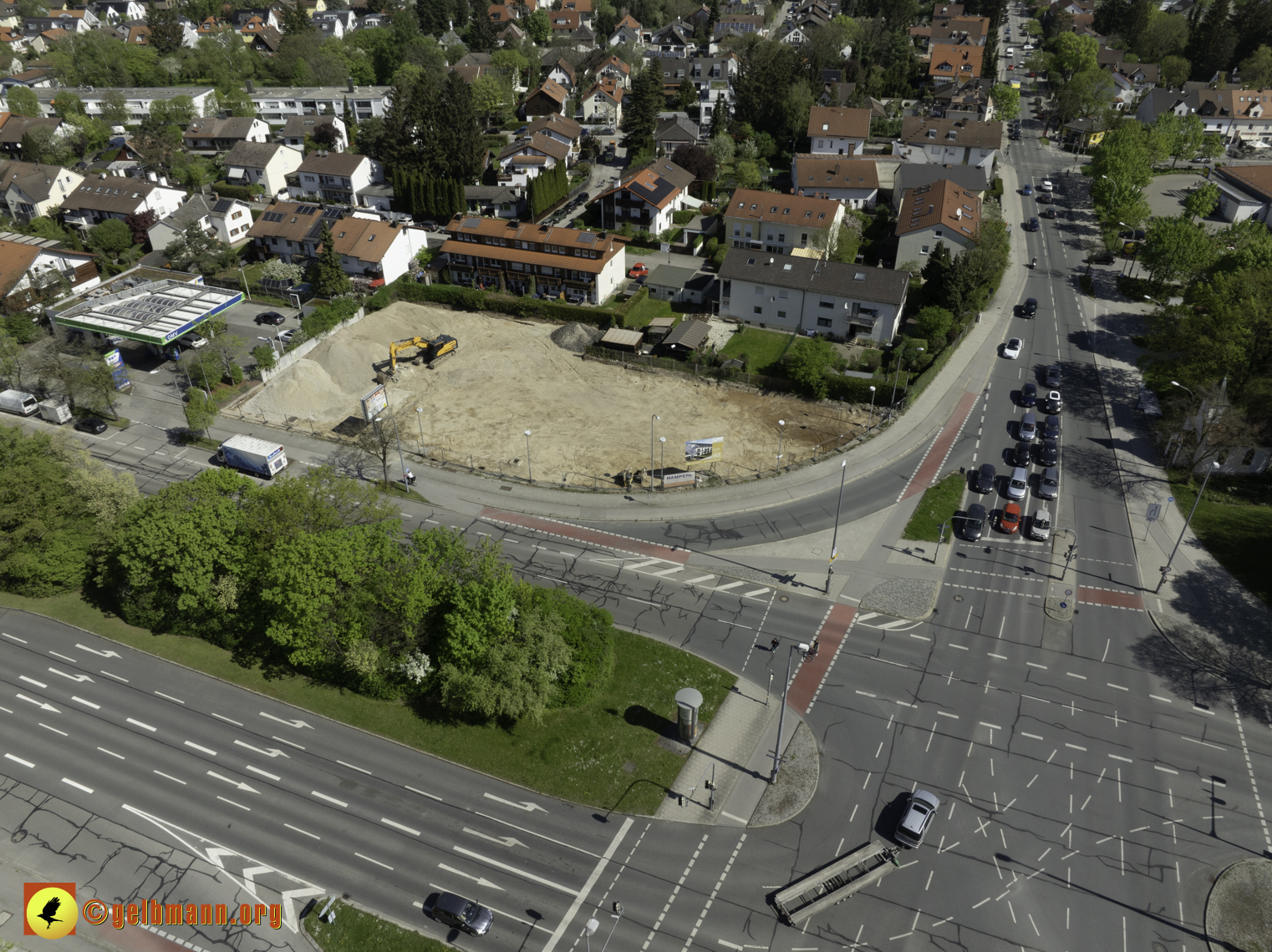 13.04.2024 - Luftbilder der Baustelle MONACO an der Heinrich-Wieland/Ecke Corinthstrasse in Neuperlach
