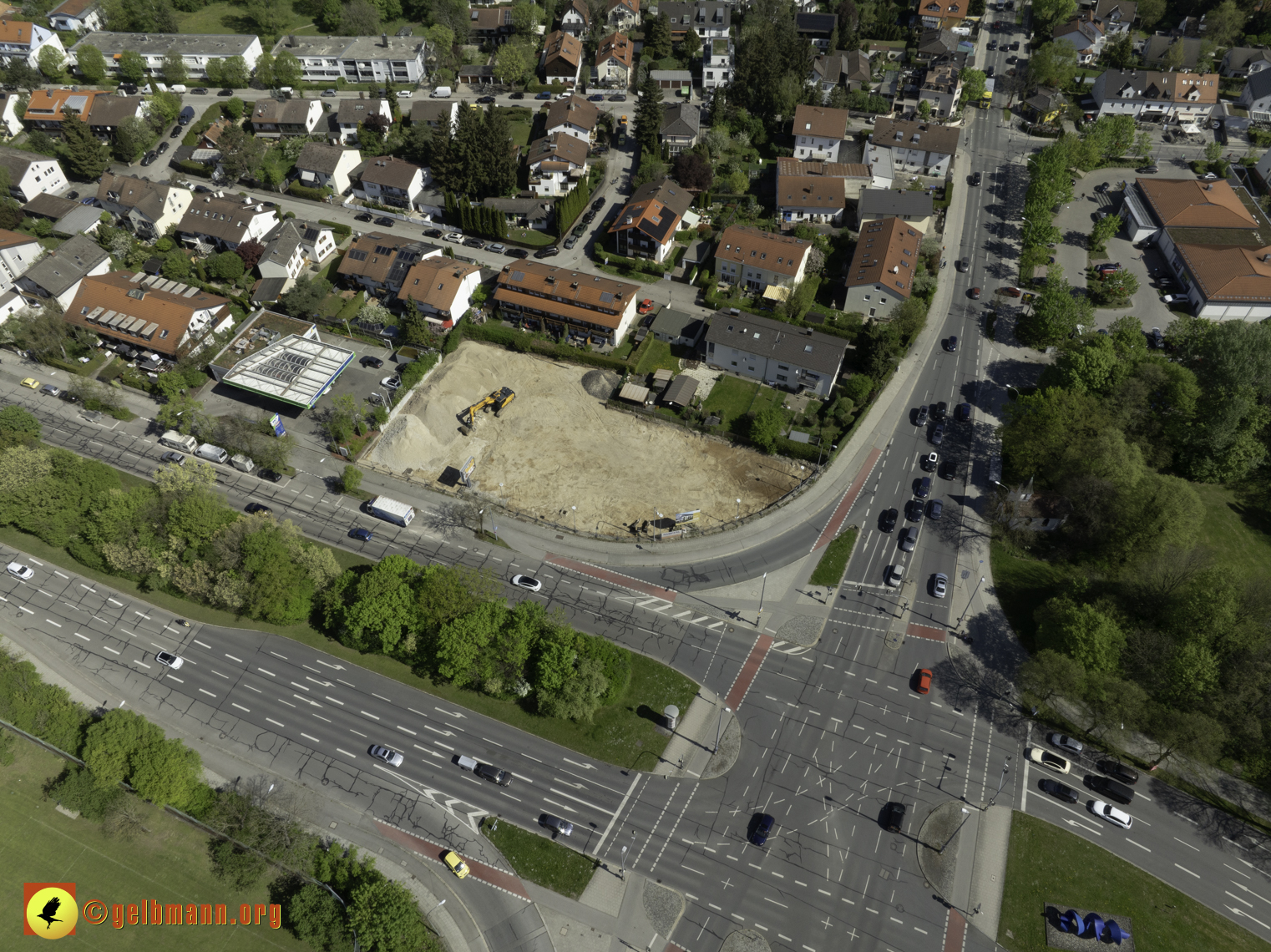 13.04.2024 - Luftbilder der Baustelle MONACO an der Heinrich-Wieland/Ecke Corinthstrasse in Neuperlach