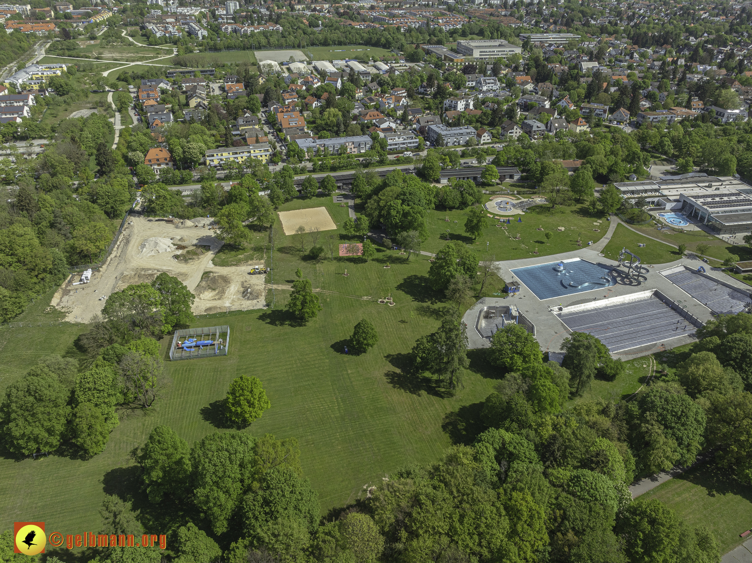 30.04.2024 - Der Ostpark und die Geothermie Baustelle in Berg am Laim und Neuperlach
