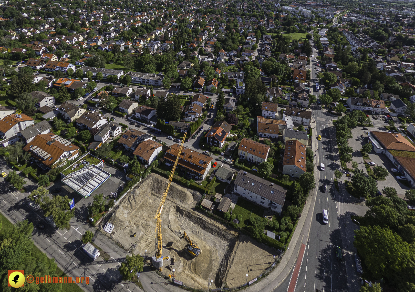 30.05.2024 - Luftbilder der Baustelle MONACO an der Heinrich-Wieland/Ecke Corinthstrasse in Neuperlach