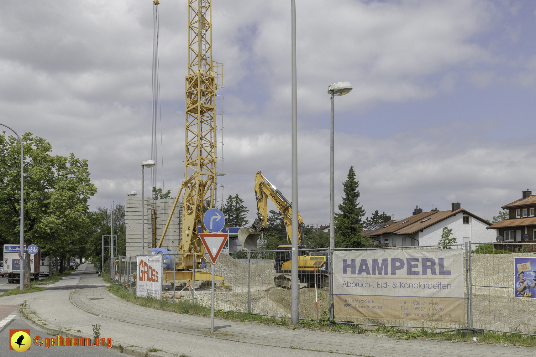 04.06.2024 - Bilder der Baustelle MONACO an der Heinrich-Wieland/Ecke Corinthstrasse in Neuperlach