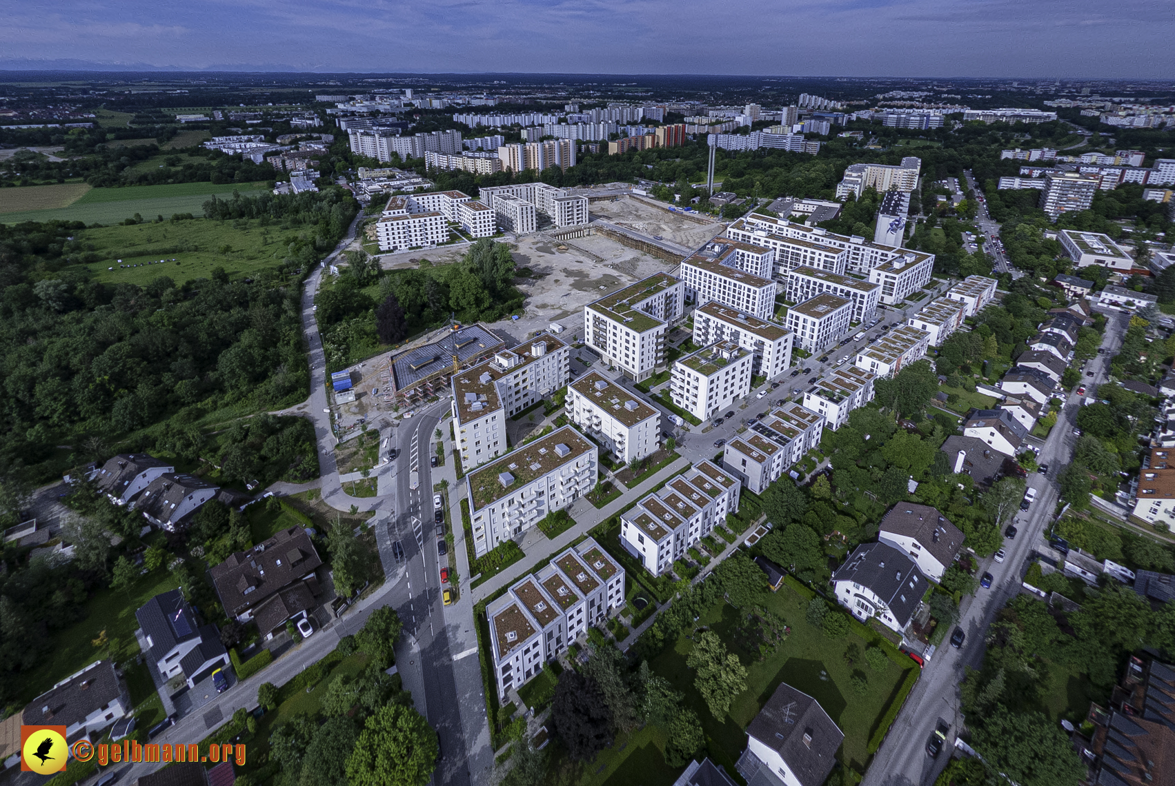 06.06.2024 - Luftbilder der Baustelle Alexisquartier und Pandion Verde in Neuperlach