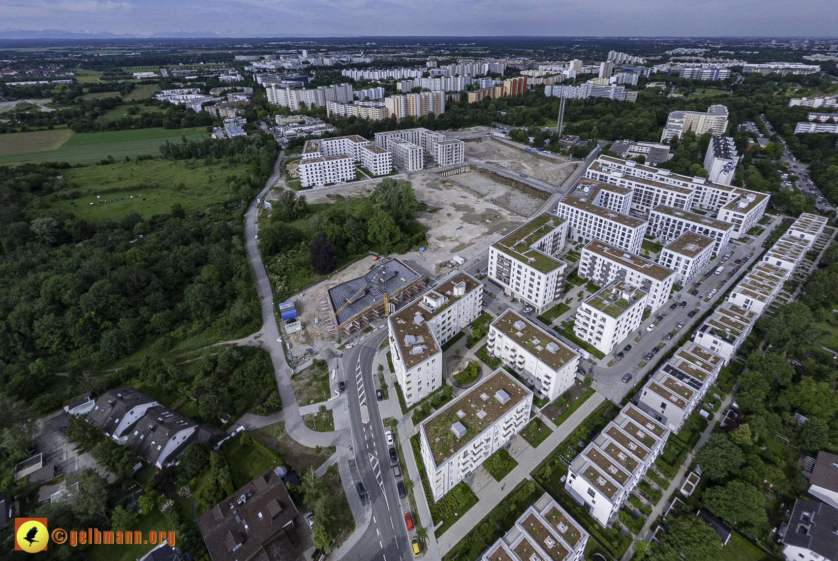 06.06.2024 - Luftbilder der Baustelle Alexisquartier und Pandion Verde in Neuperlach