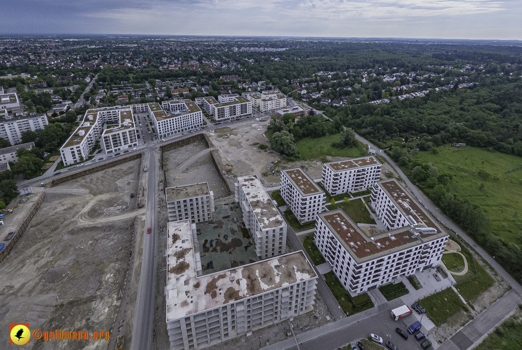 06.06.2024 - Luftbilder der Baustelle Alexisquartier und Pandion Verde in Neuperlach