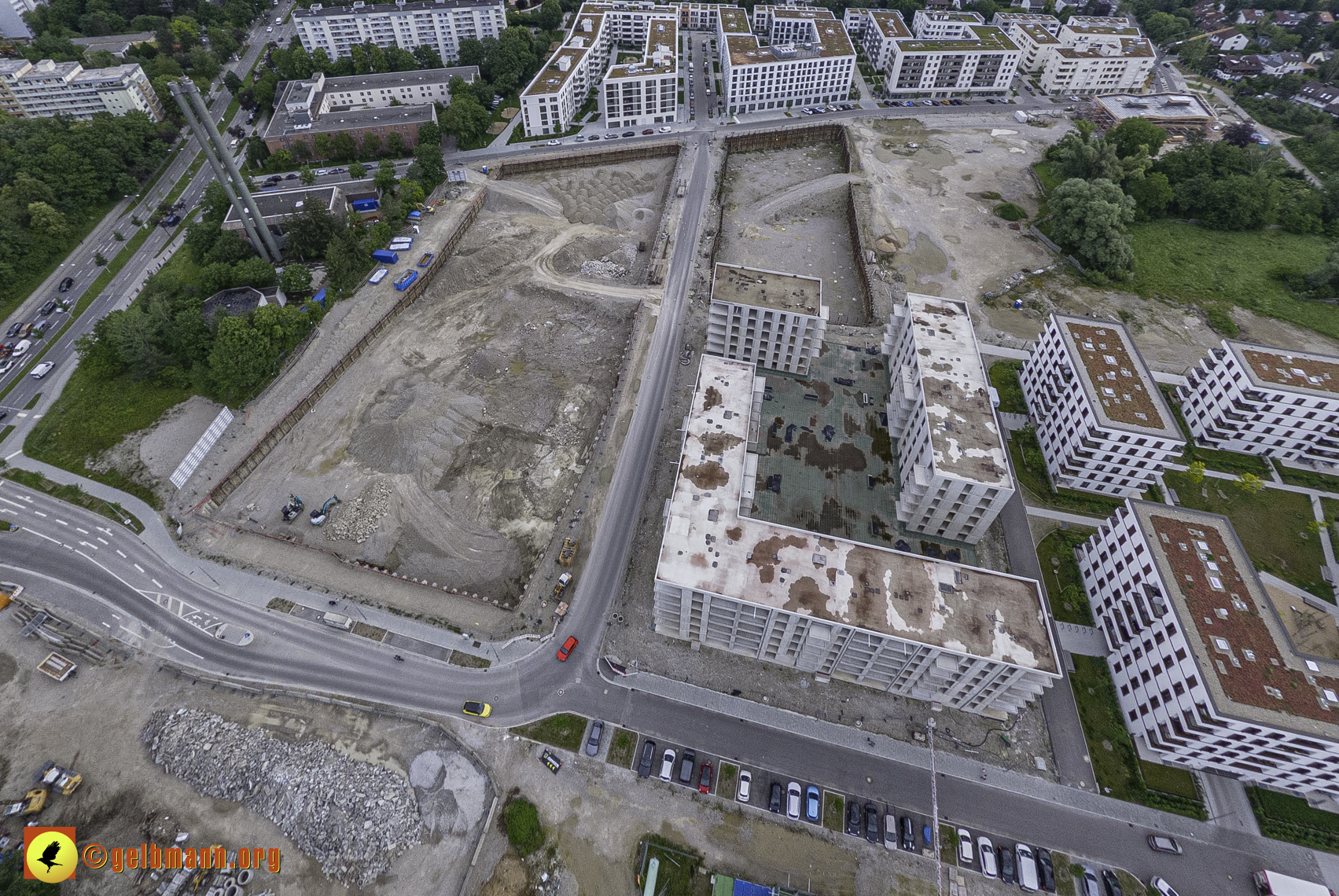 06.06.2024 - Luftbilder der Baustelle Alexisquartier und Pandion Verde in Neuperlach