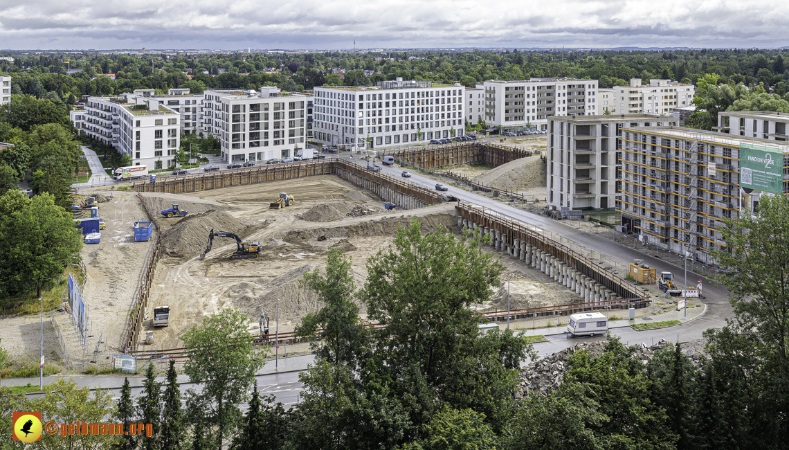 03.07.2024 - Baustelle Alexisquartier und Pandion Verde in Neuperlach
