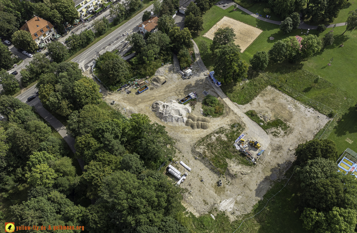 22.08.2024 - der Ostpark und die Geothermiebaustelle in Neuperlach