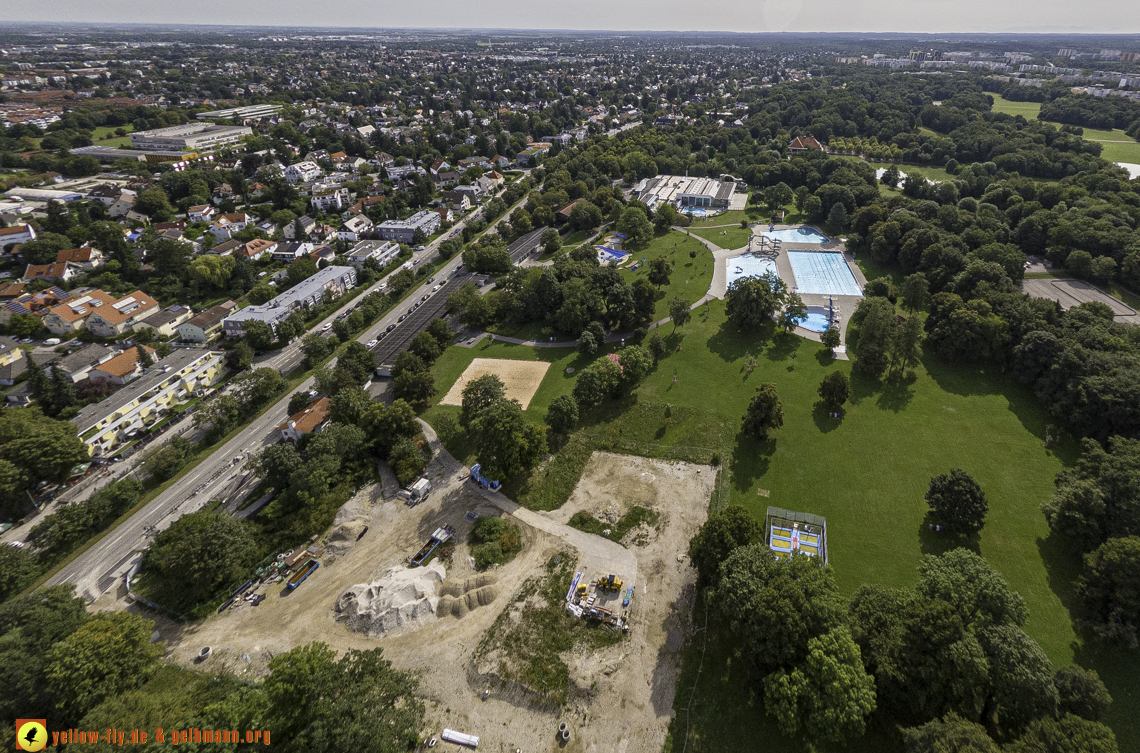 22.08.2024 - der Ostpark und die Geothermiebaustelle in Neuperlach