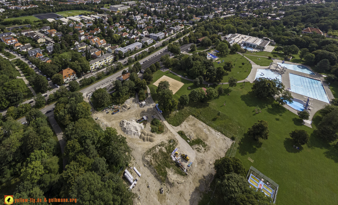 22.08.2024 - der Ostpark und die Geothermiebaustelle in Neuperlach