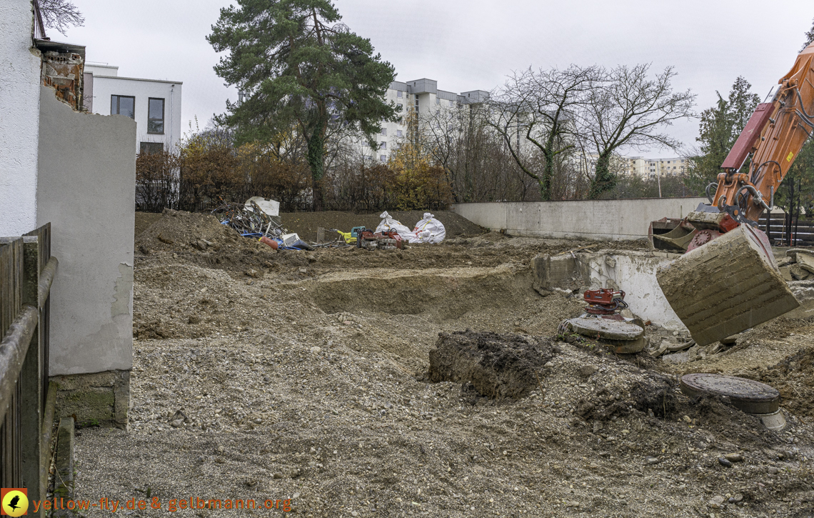 28.11.2024 - Baustelle in der Niederalmstraße Ecke Hugo-Lang-Bogen in Neuperlach