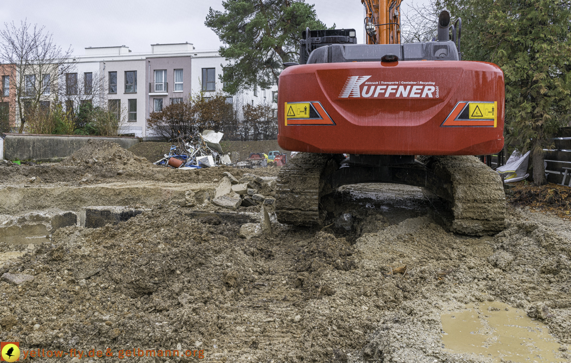 28.11.2024 - Baustelle in der Niederalmstraße Ecke Hugo-Lang-Bogen in Neuperlach