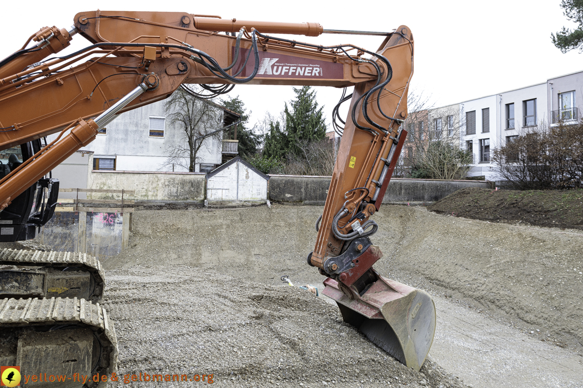 07.12.2024 - Baustelle in der Niederalmstraße Ecke Hugo-Lang-Bogen in Neuperlach