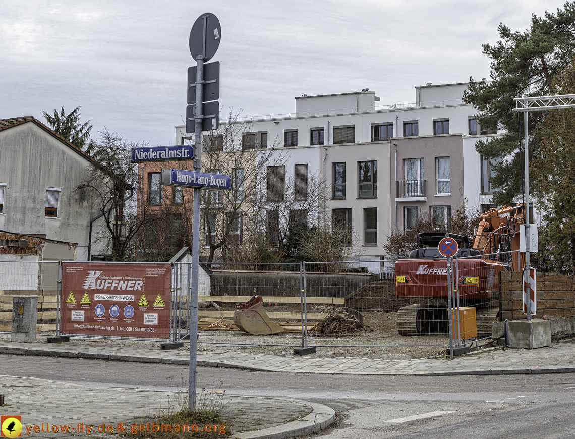 07.12.2024 - Baustelle in der Niederalmstraße Ecke Hugo-Lang-Bogen in Neuperlach