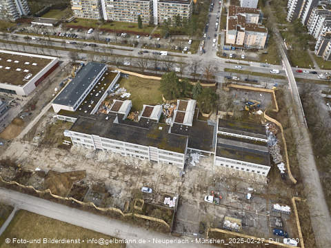 27.02.2025 - Baustelle zur Grundschule am Karl-Marx-Ring in Neuperlach