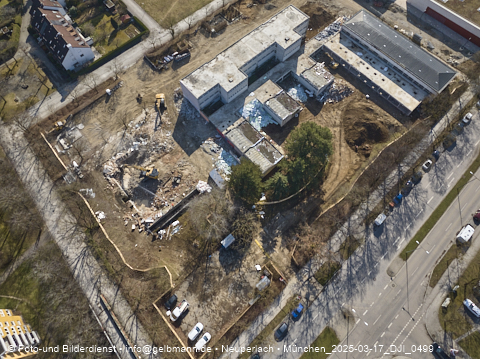 17.03.2025 - Baustelle zur Grundschule am Karl-Marx-Ring in Neuperlach